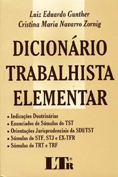 Livro Dicionário Trabalhista Elementar - Resumo, Resenha, PDF, etc.