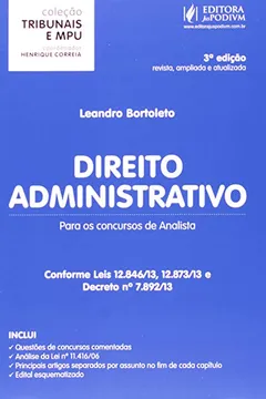 Livro Direito Administrativo. Para Os Concursos De Analista - Coleção Tribunais E MPU - Resumo, Resenha, PDF, etc.
