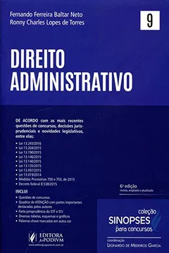 Livro Direito Administrativo - Volume 9. Coleção Sinopses Para Concursos - Resumo, Resenha, PDF, etc.