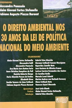 Capa do livro Direito Ambiental Nos Trinta Anos Da Lei De Politica Nacional Do Meio