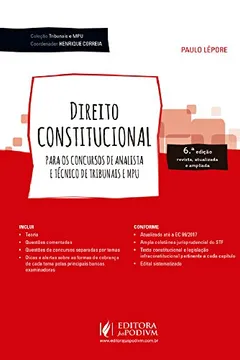 Livro Direito Constitucional: Para os Concursos de Analista e Técnico de Tribunais e MPU - Resumo, Resenha, PDF, etc.