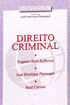 Capa do livro Direito Criminal - Volume 1