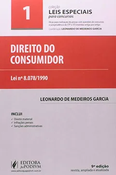 Livro Direito do Consumidor. Lei N. 8.078 1990 - Volume 1. Coleção Leis Especiais Para Concursos - Resumo, Resenha, PDF, etc.