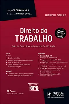 Livro Direito do Trabalho. Para os Concursos de Analista do TRT e MPU - Resumo, Resenha, PDF, etc.