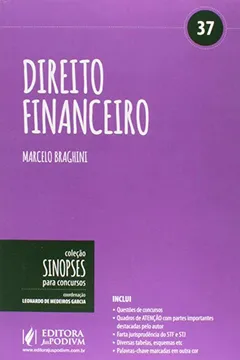 Livro Direito Financeiro - Volume 37. Coleção Sinopses Para Concursos - Resumo, Resenha, PDF, etc.
