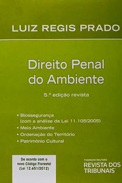 Livro Direito Penal Do Ambiente - Resumo, Resenha, PDF, etc.