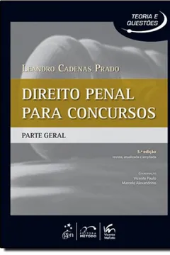 Capa do livro Direito Penal Para Concursos. Parte Geral - Coleção Teoria E Questões