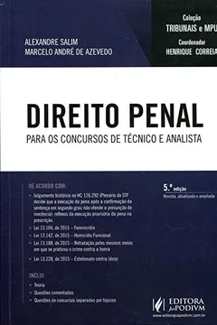 Livro Direito Penal. Para os Concursos de Técnico e Analista - Coleção Tribunais e MPU - Resumo, Resenha, PDF, etc.