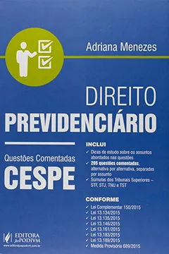 Livro Direito Previdenciário. Questões Comentadas CESPE - Resumo, Resenha, PDF, etc.