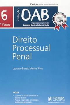 Livro Direito Processual Penal - Volume 6. Coleção OAB - Resumo, Resenha, PDF, etc.