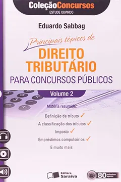 Livro Direito Tributario Para Concursos Públicos - Audiolivro. Volume 2 - Resumo, Resenha, PDF, etc.