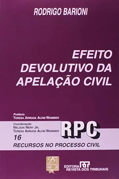 Capa do livro Efeito Devolutivo da Apelação Civil