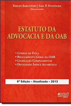 Livro Estatuto Da Advocacia E Da Oab - Resumo, Resenha, PDF, etc.