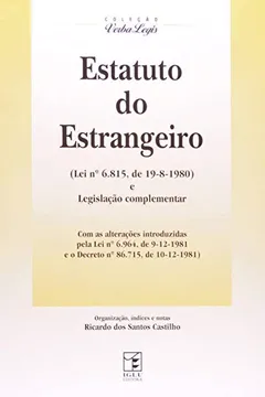 Capa do livro Estatuto Do Estrangeiro