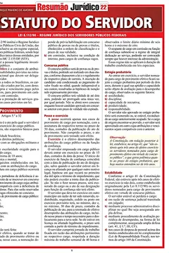 Livro Estatuto do Servidor - Resumo, Resenha, PDF, etc.