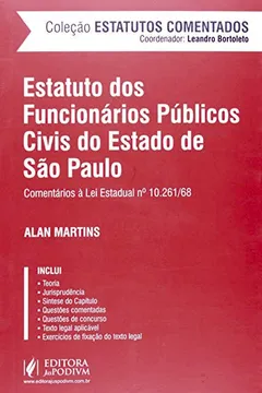 Livro Estatuto dos Funcionários Públicos Civis do Estado de São Paulo - Coleção Estatutos Comentados - Resumo, Resenha, PDF, etc.