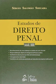 Livro Estudos de Direito Penal - Volume 3 - Resumo, Resenha, PDF, etc.