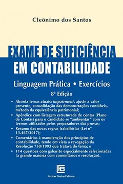 Livro EXAME DE SUFICIÊNCIA EM CONTABILIDADE - Resumo, Resenha, PDF, etc.