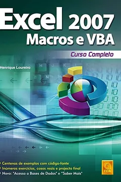 Capa do livro Excel 2007 Macros & VBA. Curso Completo