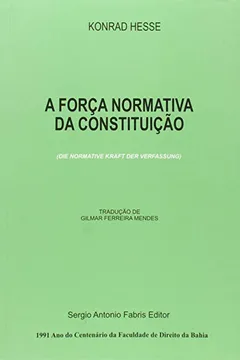 Capa do livro Forca Normativa Da Constituicao, A