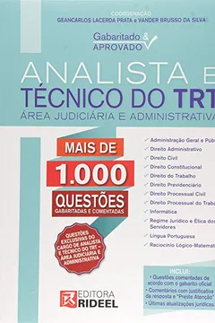 Livro Gabaritado & Aprovado Analista e Técnico do TRT. Área Judiciária e Administrativa - Resumo, Resenha, PDF, etc.