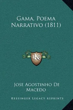 Capa do livro Gama, Poema Narrativo (1811)