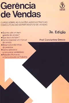 Livro Gerência De Vendas - Resumo, Resenha, PDF, etc.