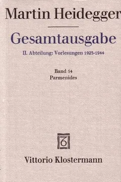 Livro Gesamtausgabe. 4 Abteilungen / 2. Abt: Vorlesungen / Parmenides (Wintersemester 1942/43) - Resumo, Resenha, PDF, etc.