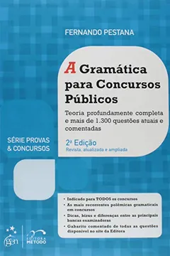 Livro Gramática Para Concursos Públicos - Série Provas & Concursos - Resumo, Resenha, PDF, etc.