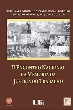 Capa do livro II Encontro Nacional da Memória da Justiça do Trabalho