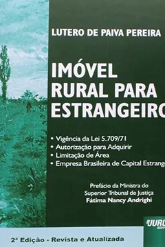 Livro Imóvel Rural Para Estrangeiro - Resumo, Resenha, PDF, etc.