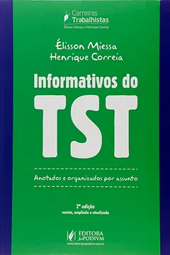 Livro Informativos Do Tst - Resumo, Resenha, PDF, etc.