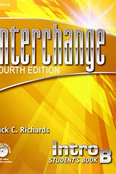 Capa do livro Interchange 4Ed Intro Student's Book B W/Dvd Rom And Online