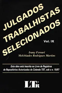 Livro Julgados Trabalhistas Selecionados - Volume 9 - Resumo, Resenha, PDF, etc.