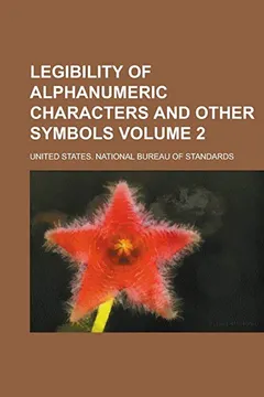 Capa do livro Legibility of Alphanumeric Characters and Other Symbols Volume 2