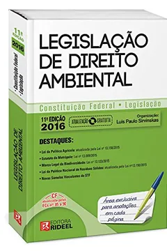 Livro Legislação de Direito Ambiental - Resumo, Resenha, PDF, etc.