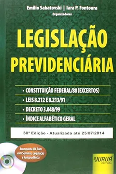 Livro Legislação Previdenciária (+ CD-ROM) - Resumo, Resenha, PDF, etc.