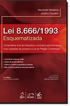 Livro Lei 8.666/93. Esquematizada - Resumo, Resenha, PDF, etc.