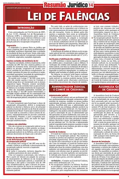 Livro Lei de Falências - Resumo, Resenha, PDF, etc.