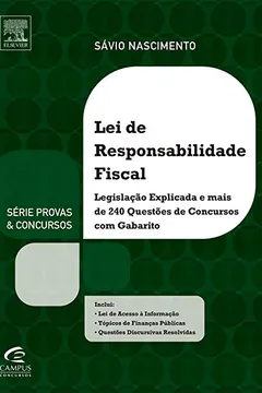 Livro Lei de Responsabilidade Fiscal - Série Provas e Concursos - Resumo, Resenha, PDF, etc.