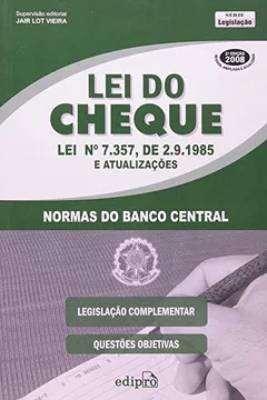 Livro Lei do Cheque. Normas do Banco Central - Resumo, Resenha, PDF, etc.