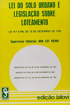 Livro Leio Do Solo Urbano E Legislaçao Sobre Loteamento - Resumo, Resenha, PDF, etc.