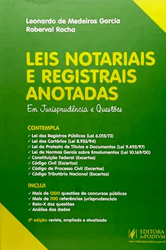 Livro Leis Notariais e Registrais Anotadas em Questões e Jurisprudência - Resumo, Resenha, PDF, etc.