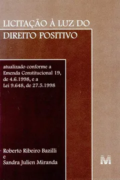 Livro Licitação a Luz do Direito Positivo - Resumo, Resenha, PDF, etc.
