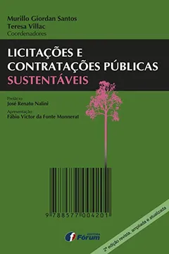 Livro Licitações e Contratações Públicas Sustentáveis - Resumo, Resenha, PDF, etc.