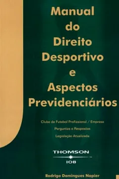 Livro Manual De Direito Desportivo - Resumo, Resenha, PDF, etc.