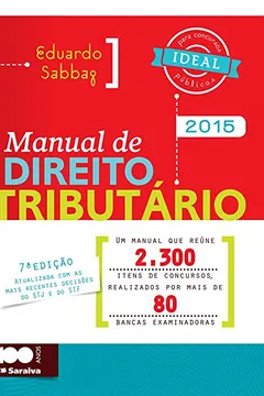 Livro Manual de Direito Tributário - Resumo, Resenha, PDF, etc.