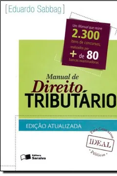 Livro Manual De Direito Tributario - Ideal Para Concursos Publicos - Resumo, Resenha, PDF, etc.