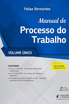 Livro Manual de Processo do Trabalho - Resumo, Resenha, PDF, etc.
