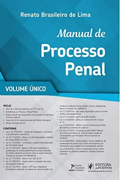 Livro Manual de Processo Penal - Resumo, Resenha, PDF, etc.